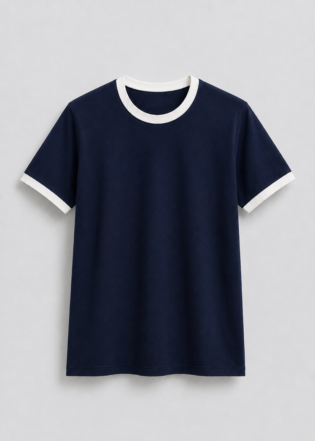 A FITTED RINGER TEE (NAVY)