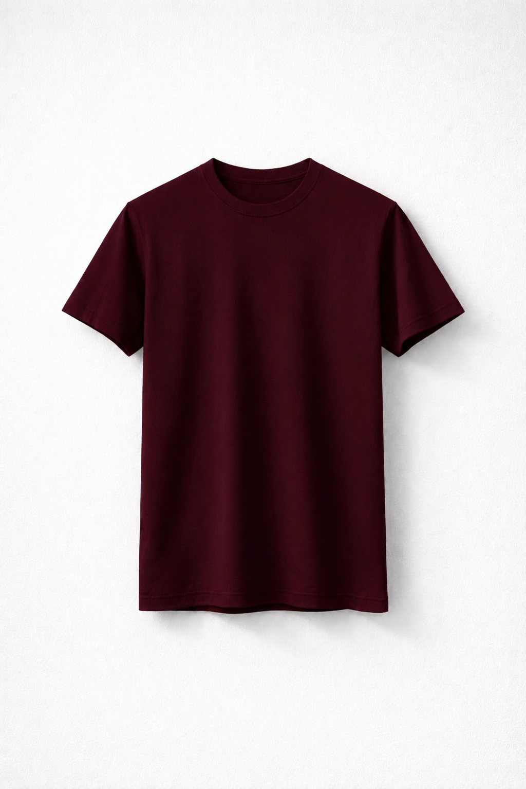 FITTED ROUND TEE (burgundy)
