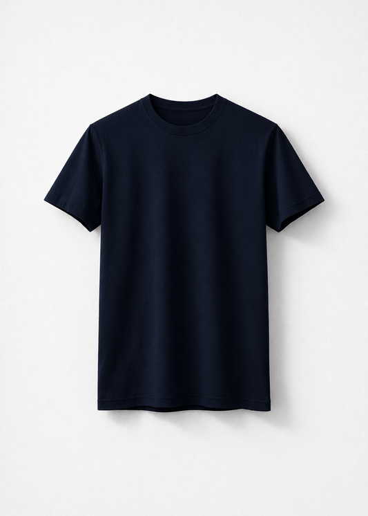 FITTED ROUND TEE (NAVY)