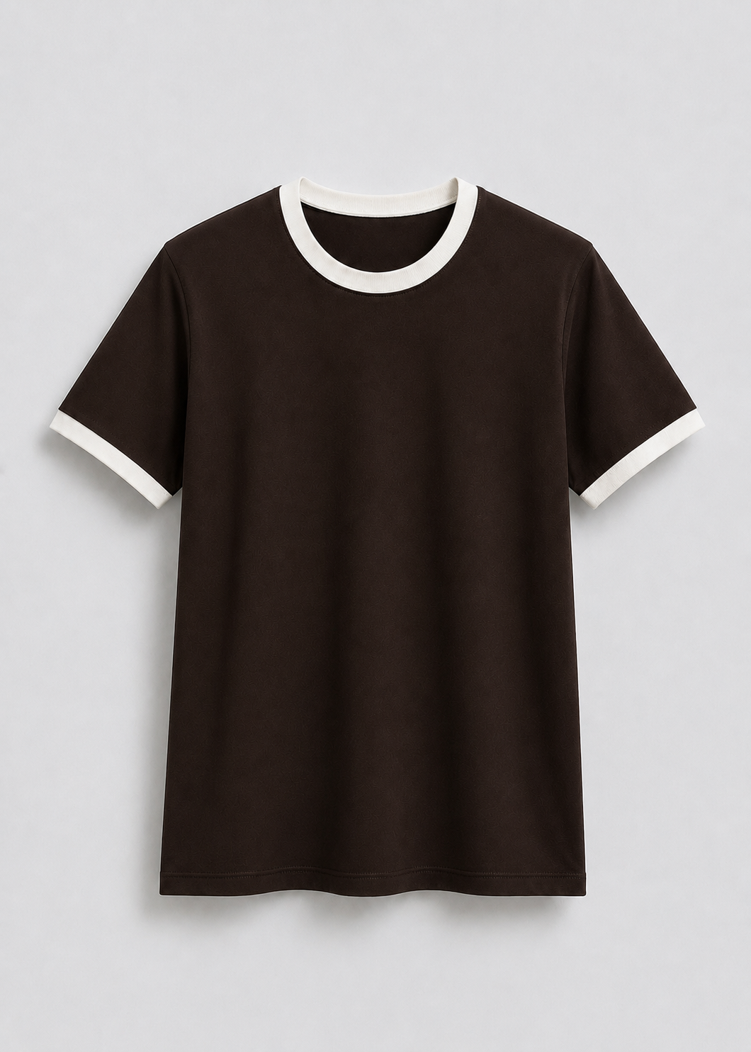 A FITTED RINGER TEE (DARK BROWN)