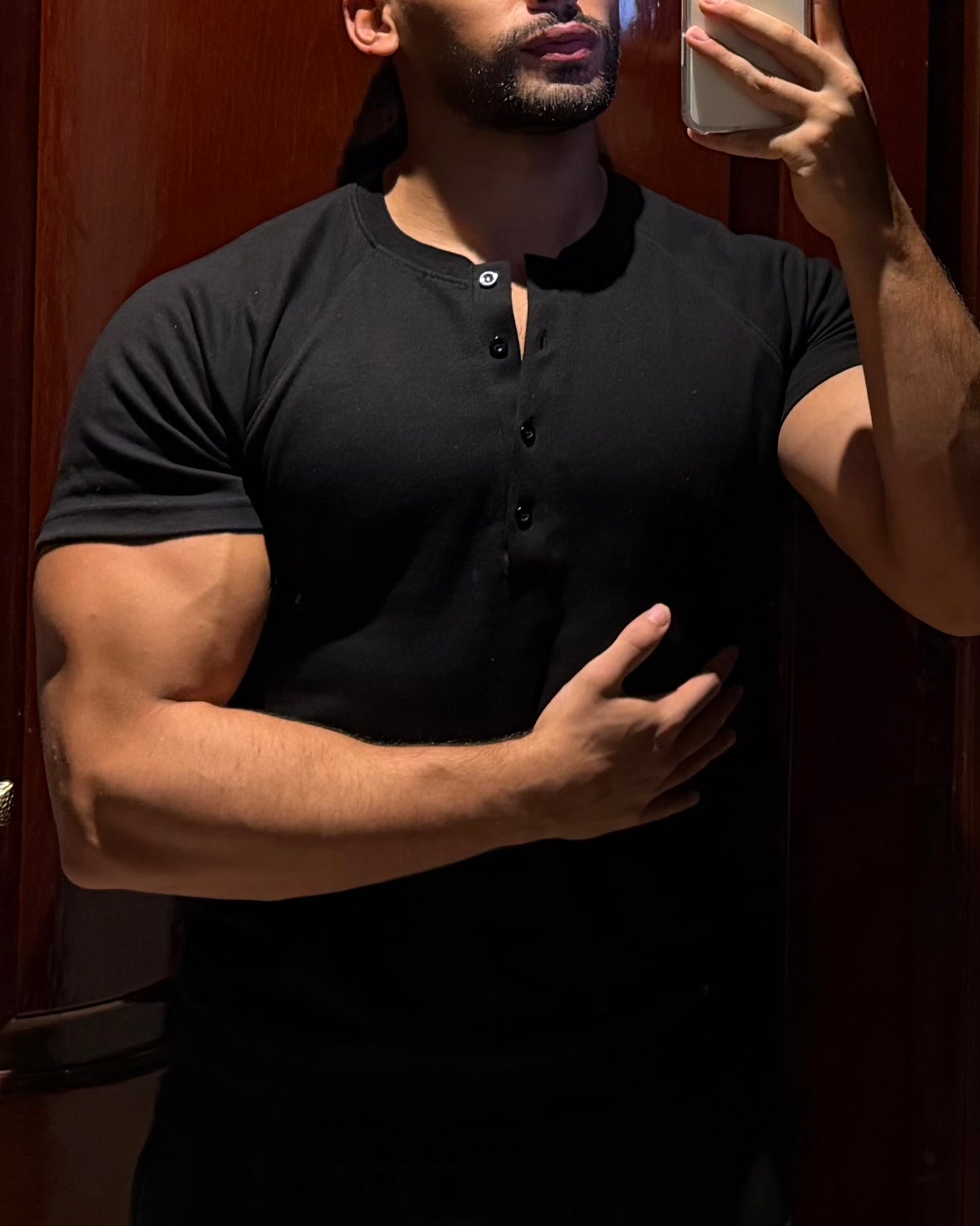A RELXED HENLY (BLACK)