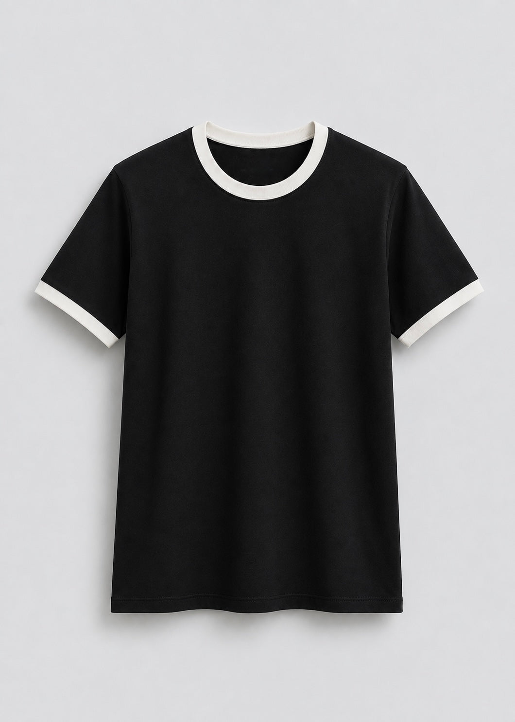 A  FITTED RINGER TEE (BLACK)