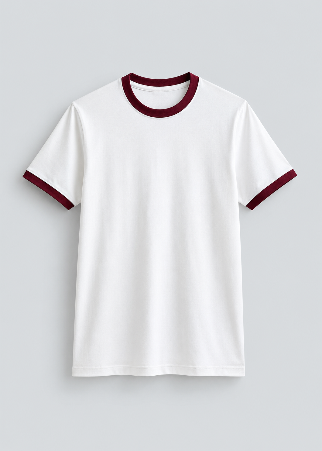 A FITTED RINGER TEE (WHITE)